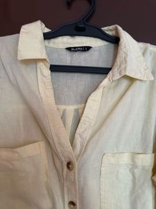 Zudio Cotton Linen Cropie Shirt