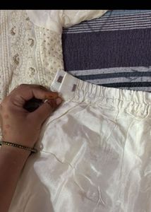 Elegant White Sequined Kurta Set