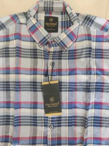 Gaz America Men's Light Blue &amp; Navy Checked Full
