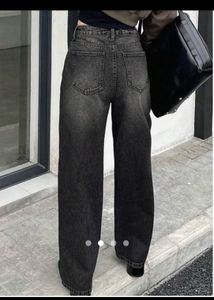 CHARCOAL DENIM WIDE LEG JEANS 👖