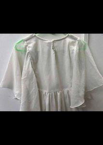 Boho Embroidered Sheer Tunic butterfly sleeves Top