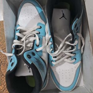 Air Jordan - Blue &amp; White Sneakers, Shoes