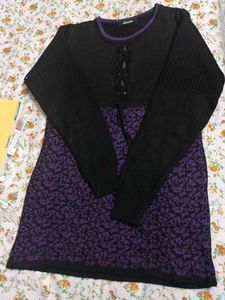 New Stylish Black & Purple Dress