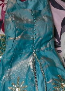 Beautiful Teal Embroidered Kurta Set