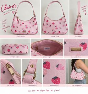 Claire's Pink Strawberry Shoulder Bag (never used)