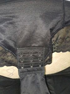 (1300)Black Lace Trim Bodysuit