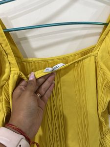 Mustard Peplum Top