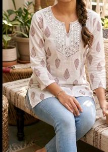 Embellished Mirror Work Kurta