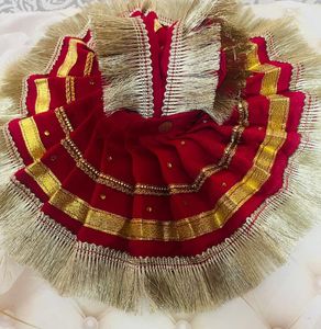 Laddu Gopal Fancy Dress Fabric Sefon Colours Cherr