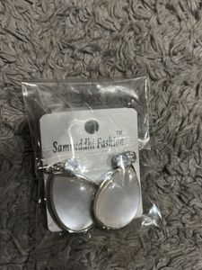 white elegant earring