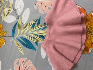 Pink Ruffle Knit Top