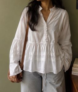 Chic White Peplum Blouse