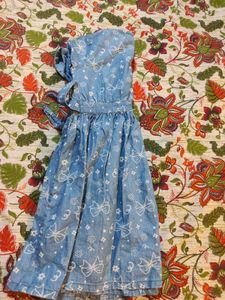 Cute Denim-Look Girls' Dress