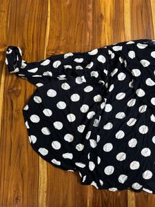 Polka dot wrap around skirt