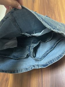 Blue Denim Mini Skirt