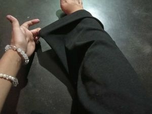 Low waisted black Flare Y2K tights (for short girl