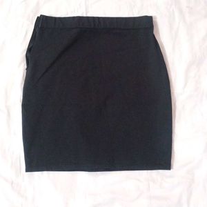 Black mini skirt
