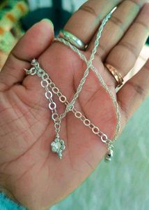 925 Silver Anklet Set with hallmark