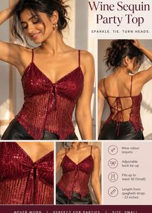 Sheer Lace sequins Camisole Top