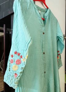 Embroidery Kurta With Free Gift 🎁