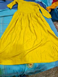 Elegant Yellow Kurta Set with Pink Dupatta