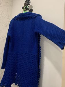 Cobalt Blue Pom-Pom Cardigan