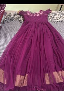 Beautiful Purple Embroidered Gown