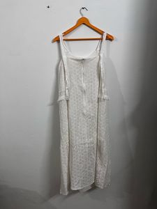 White Tiered Crochet Summer Dress
