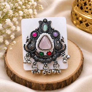 Oxidised Peacock ring