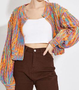multicoloured cardigan sweater