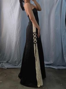 Black Strapless gown