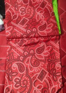Red Green Black Mixed Churidar Material