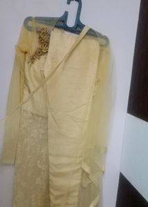 Elegant Yellow Lace Dress