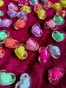 50 Pis Primium Quality Heart Charm