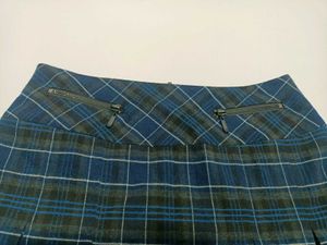 Imported Plaid Pleated Mini Skirt Size 32