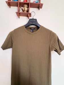Ribbed Olive Green midi