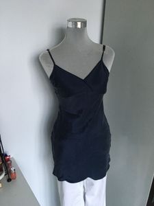 Sleek Navy Slip Dress