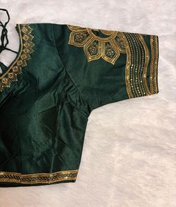 Embroidered Green Blouse