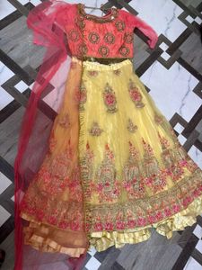 Stunning Yellow Lehenga Choli Set