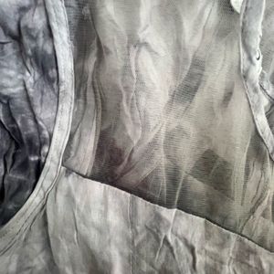 Stylish Grey Tie-Dye Dress