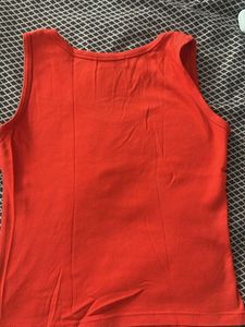 Bright Red "BRITISH e new york" Tank Top