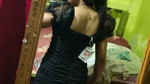713. Chic Black Ruched Mini Dress