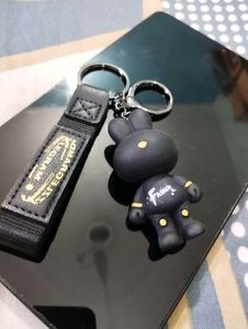Cute Black Bunny Keychain