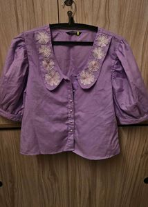 Cute Purple Floral Top