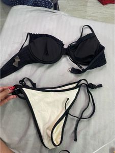 Chic Black &amp; White Bikini Set