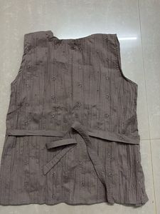 Pinteresty Nude Brown Self Design Top