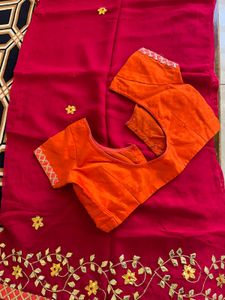LIMITED OFFER‼️Rose Pink Pure Georgette saree