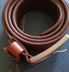 Massimo Dutti Brown Leather Belt