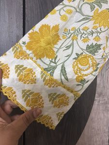 Yellow Floral Print Kurta