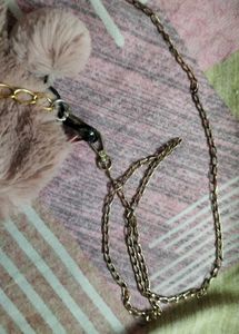 Fuzzy Heart Chain Bag